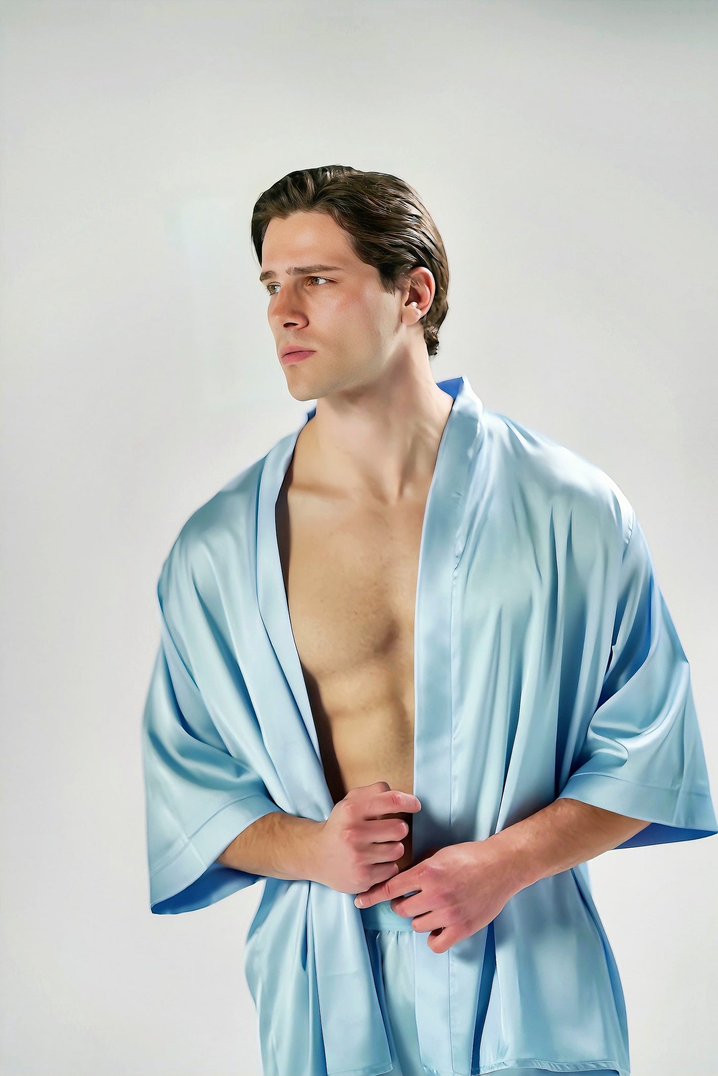 Skyblue satin PJ