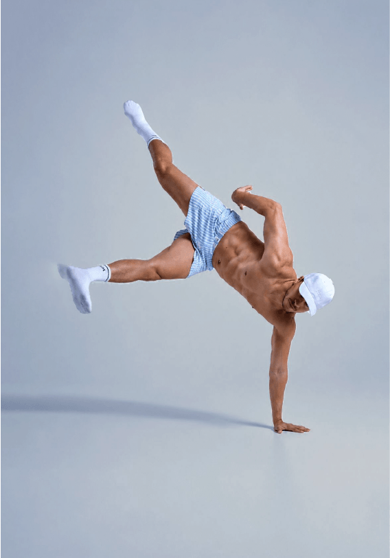 Woven Boxers Shorts -Blue Stripe