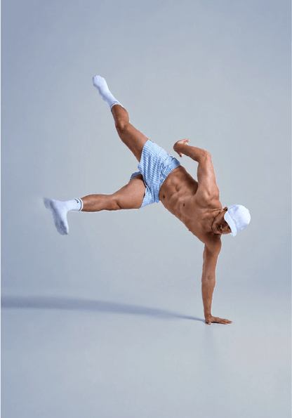 Woven Boxers Shorts -Blue Stripe