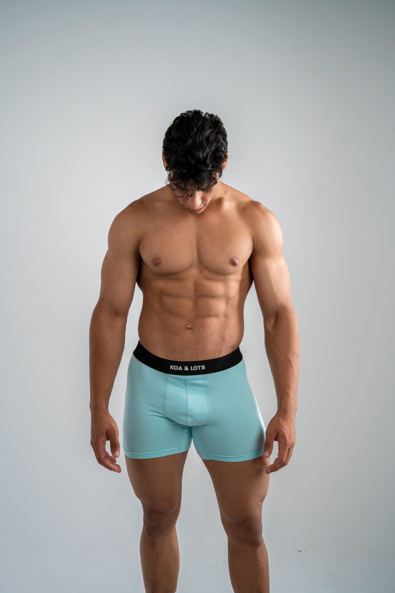 OceanBluexBlack Boxer Briefs