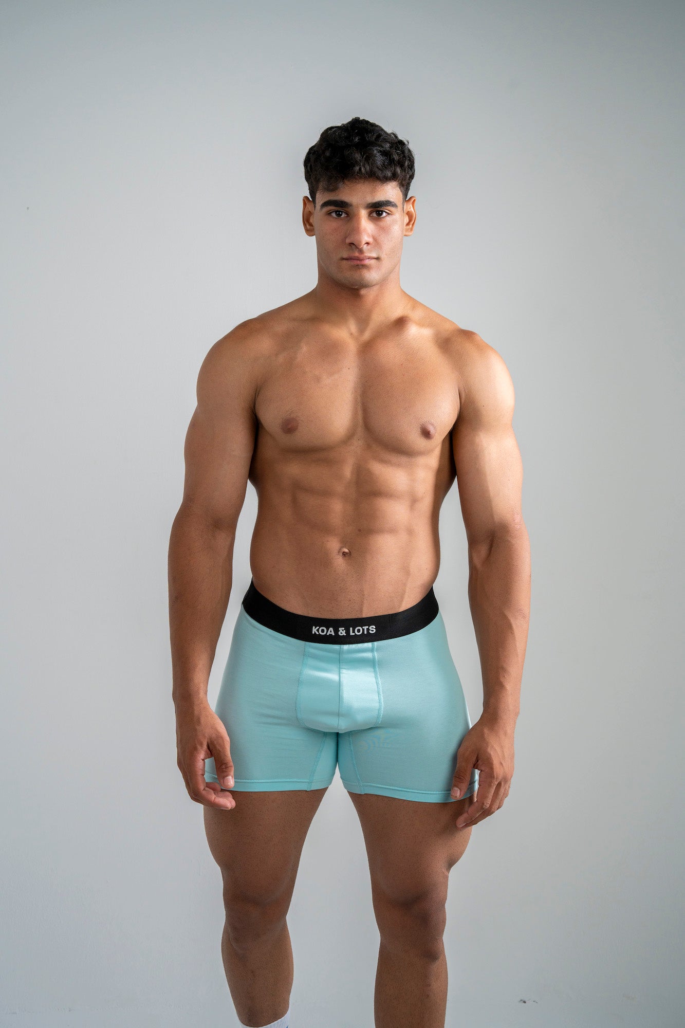 OceanBluexBlack Boxer Briefs