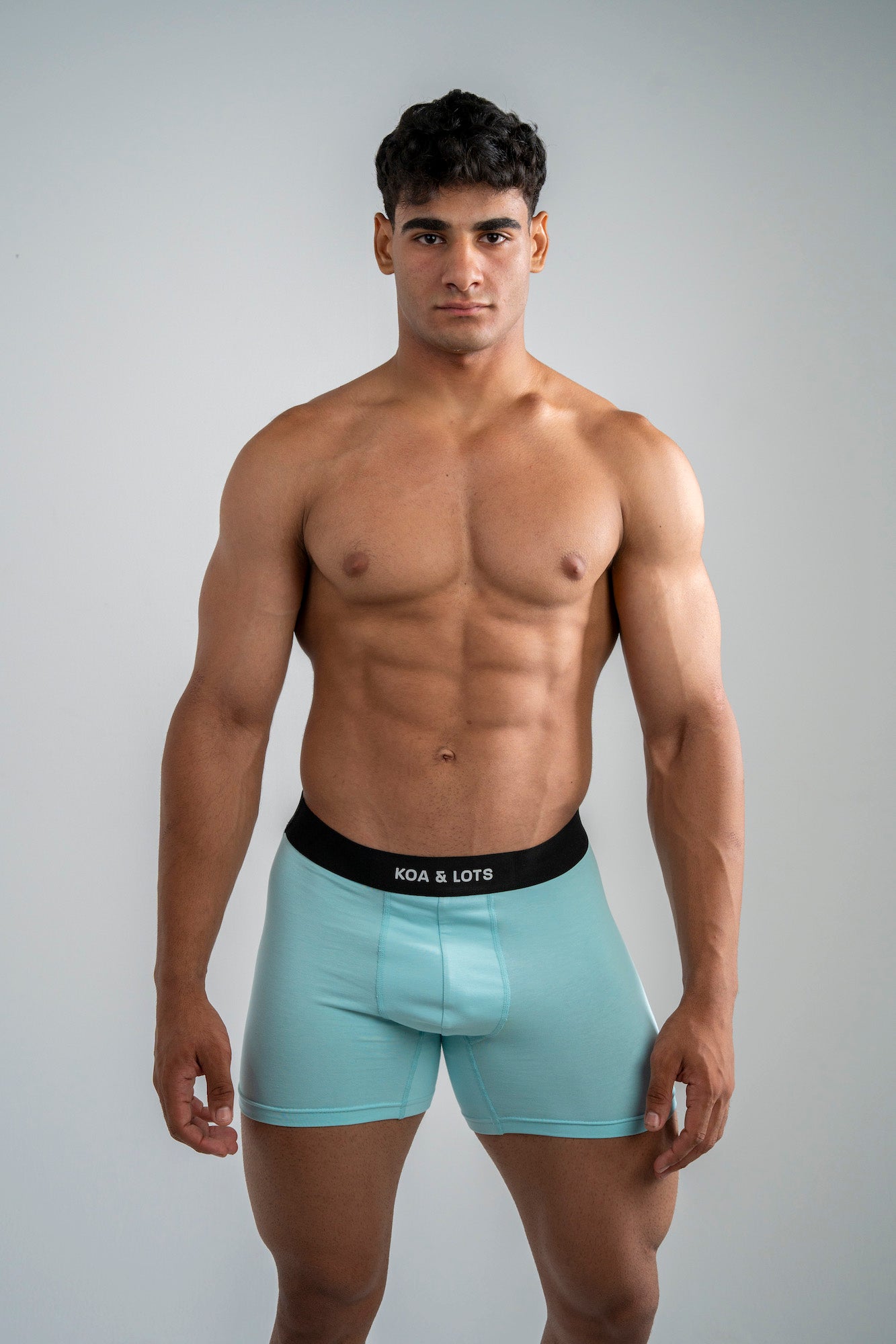 OceanBluexBlack Boxer Briefs