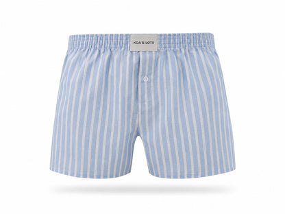 Woven Boxers Shorts -Blue Stripe