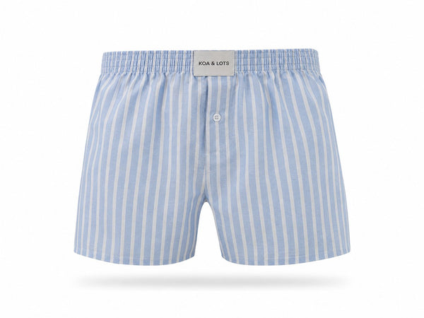Woven Boxers Shorts -Blue Stripe