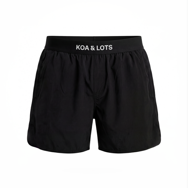 Function Black Shorts with koa elastic band