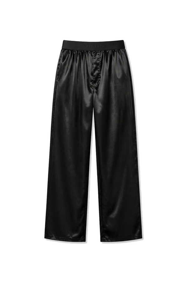Black Satin Pants