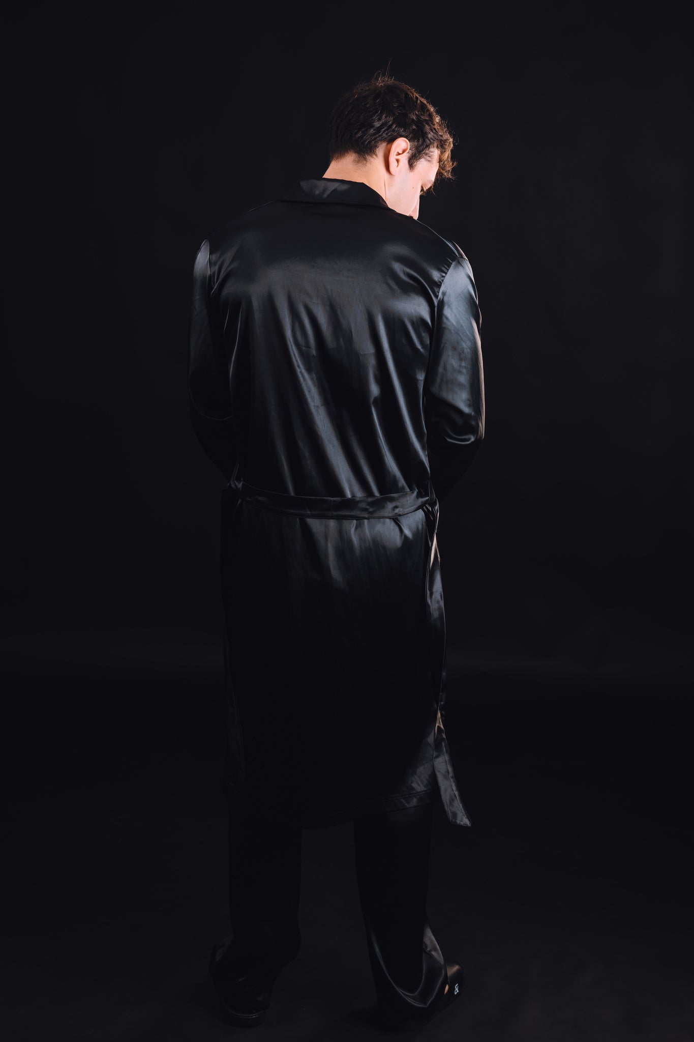 Black Satin Robe