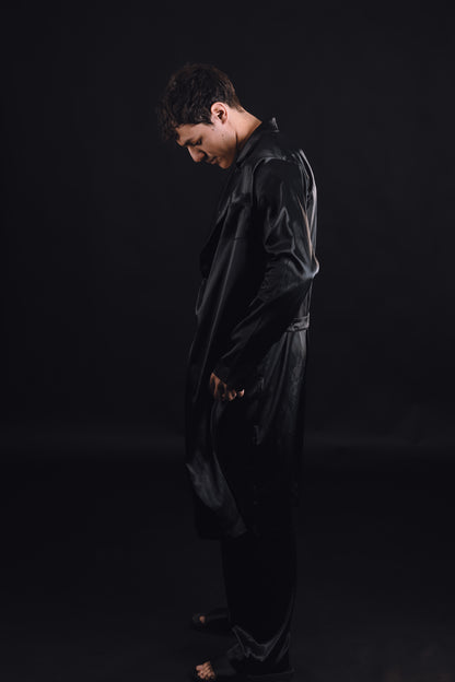 Black Satin Robe